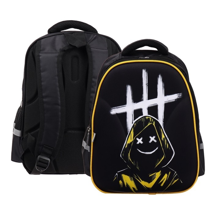 Рюкзак каркасный школьный Calligrata "Загадочный", 39 х 30 х 14 см