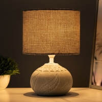 Настольная лампа "Венди" Е14 40Вт бело-серый 15х15х25 см RISALUX