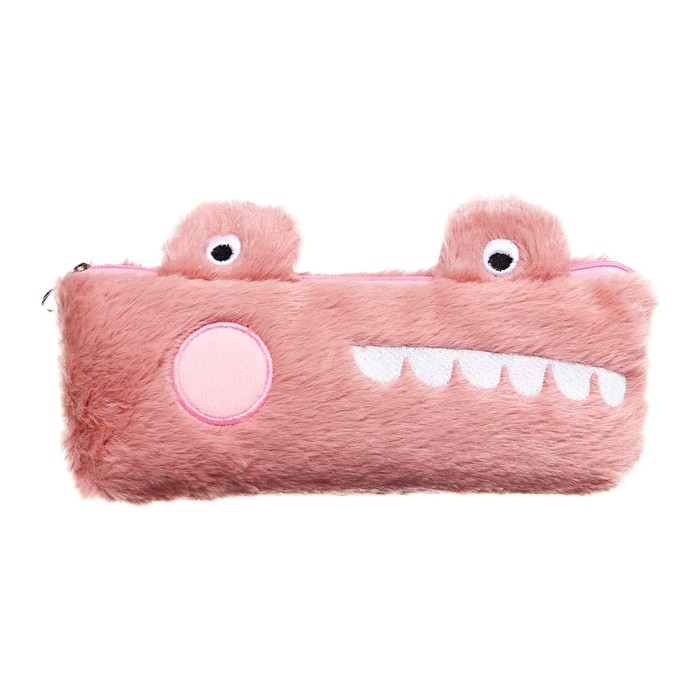 Пенал школьный на молнии Пенал школьный на молнии "Динозаврик" Calligrata, персиковый