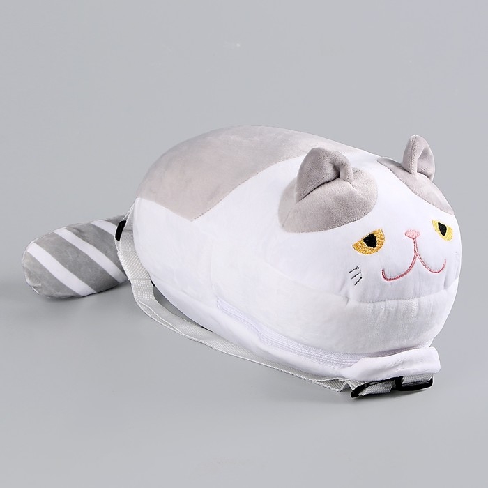 Рюкзак детский плюшевый для девочки &laquo;Кот&raquo;, 30 х 7 х 20 см