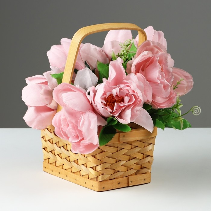 Корзина плетеная, 19,5 x 13 x H9,5/24 см, секвойя Корзина плетеная, 19,5 x 13 x H9,5/24 см, секвойя