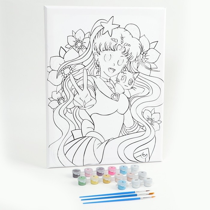 Картина по номерам на холсте с подрамником «Лунная принцесса», 30 х 40 см Картина по номерам на холсте с подрамником «Лунная принцесса», 30 х 40 см