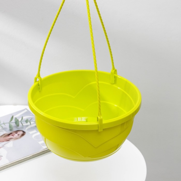 Кашпо для цветов подвесное с прикорневым поливом «Мальва», 4,7 л, цвет фисташковый Кашпо для цветов подвесное с прикорневым поливом «Мальва», 4,7 л, цвет фисташковый