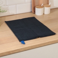 Коврик для сушки посуды Доляна &laquo;Лофт&raquo;, 30&times;40 см, микрофибра, цвет чёрный