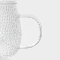 Кружка стеклянная для заваривания Magistro &laquo;Сара&raquo; с крышкой, 360 мл, 12&times;9&times;10,1 см, сито