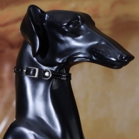 Ошейник "Сияние" с бусиной и бубенчиком, 29 х 1 см, ОШ 21-26, чёрный Ошейник "Сияние" с бусиной и бубенчиком, 29 х 1 см, ОШ 21-26, чёрный