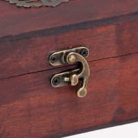 Шкатулка дерево сундучок "Тайны короля" с заклёпками, бордо 18х12х7,5 см Шкатулка дерево сундучок "Тайны короля" с заклёпками, бордо 18х12х7,5 см