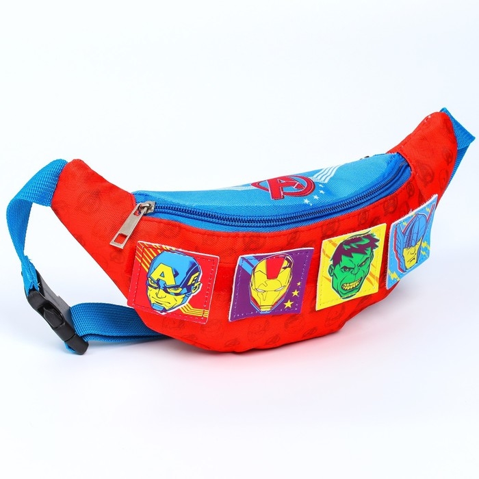 Сумка поясная детская, 25х6х13 см, Мстители