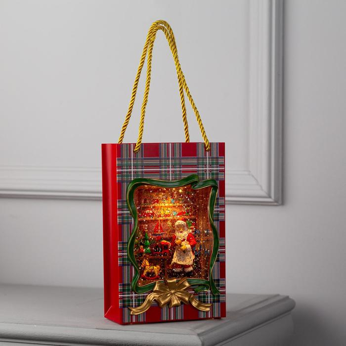 Светодиодная фигура «Пакет с Дедом Морозом» 15 × 23 × 7 см, пластик, батарейки ААх3 (не в комплекте), USB, свечение тёплое белое Светодиодная фигура «Пакет с Дедом Морозом» 15 × 23 × 7 см, пластик, батарейки ААх3 (не в комплекте), USB, свечение тёплое белое