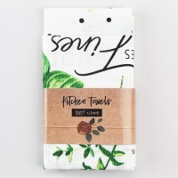 Набор кухонных полотенец Доляна Fines herbes, 35х60см-2шт, 100% хлопок Набор кухонных полотенец Доляна Fines herbes, 35х60см-2шт, 100% хлопок