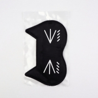 Маска для сна &laquo;Котяо&raquo;, 19,5 &times; 12 см, резинка одинарная, цвет чёрный