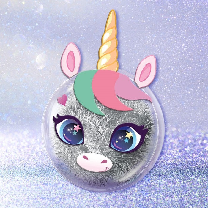 Ёлочный шар - персонаж своими руками на новый год &laquo;Милый единорог&raquo;, новогодний набор для творчества