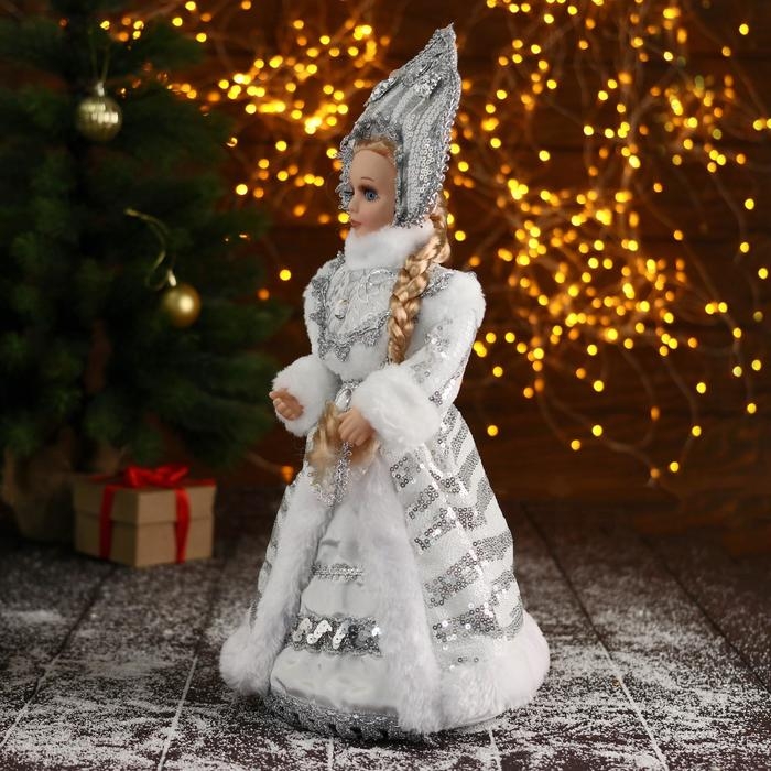 Снегурочка Снегурочка "В белой шубке и кокошнике" 17х35 см, микс