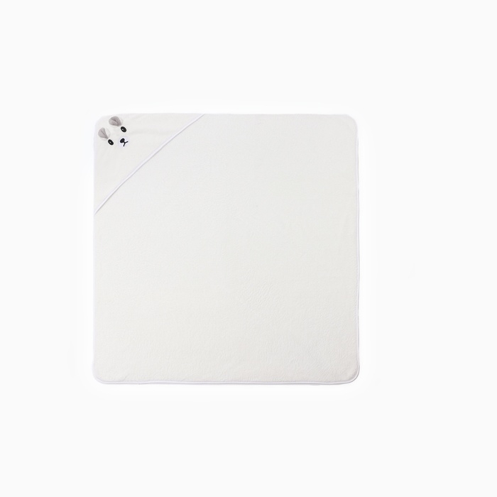 Полотенце-уголок LoveLife Полотенце-уголок LoveLife "Мишка", цв. белый, 80х80 см, 100% пэ, микрофибра