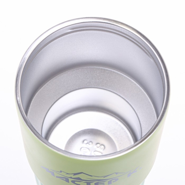 Термокружка, 360 мл, Путешествие Термокружка, 360 мл, Путешествие "Мастер К", сохраняет тепло 6 ч, салатовый