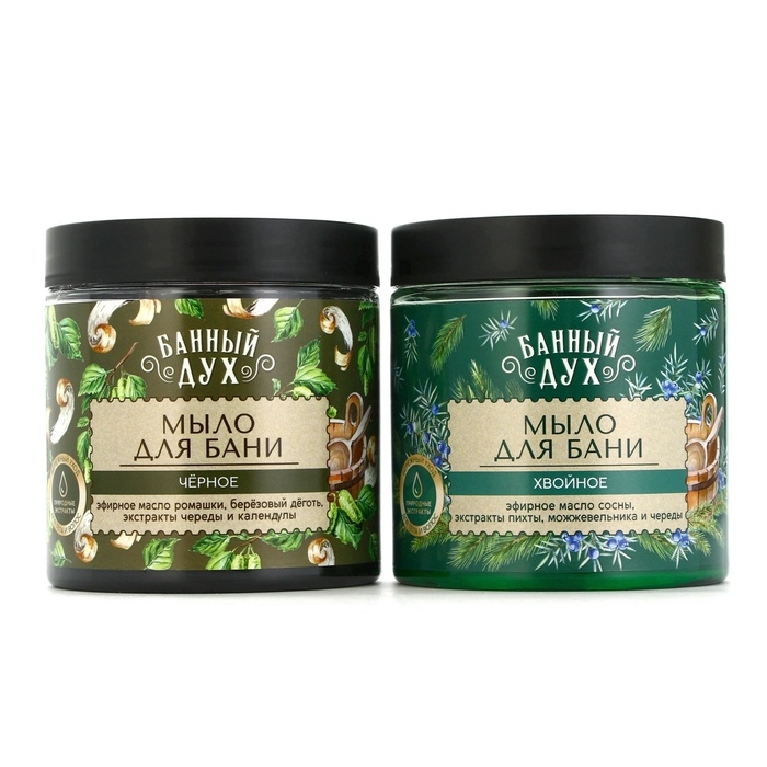 Подарочный набор БАННЫЙ ДУХ &laquo;Удачи и успеха&raquo;, густое мыло для бани, 2х450 мл, Новый Год