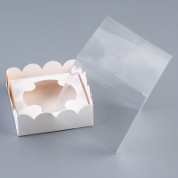 Коробка для 1 капкейка с прозрачной крышкой 9,2 х 9,2 х 10 см Коробка для 1 капкейка с прозрачной крышкой 9,2 х 9,2 х 10 см