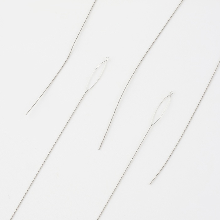 Иглы для бисера гибкие, с большим ушком, d = 0,35 мм, 7,6 см, 5 шт