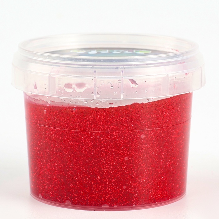Слайм &laquo;Стекло&raquo; с красными блёстками, 90 г