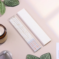 Набор свечей в торт, 6 штук "Исполнение желаний", 16,5 см, белый с золотом Набор свечей в торт, 6 штук "Исполнение желаний", 16,5 см, белый с золотом