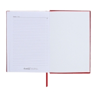 Ежедневник недатированный А5, 160 листов ESCALADA, твердая обложка из искусственной кожи, блинтовое тиснение, ляссе, блок 70г/м2, красный