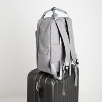 Рюкзак-сумка из текстиля на молнии, 3 кармана, отдел для ноутбука, цвет серый Рюкзак-сумка из текстиля на молнии, 3 кармана, отдел для ноутбука, цвет серый