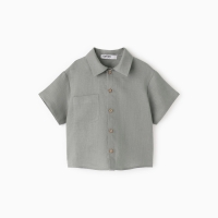 Рубашка для мальчика KAFTAN Linen, р. 32 (110-116), серый