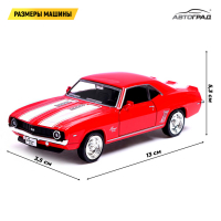 Машина металлическая CHEVROLET CAMARO SS, 1:32, открываются двери, инерция, цвет красный Машина металлическая CHEVROLET CAMARO SS, 1:32, открываются двери, инерция, цвет красный