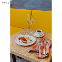 Блюдо фарфоровое круглое с соусником Wilmax Teona, d=20 см, цвет белый