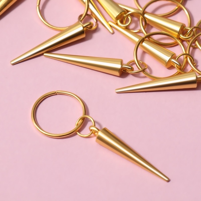 Пирсинг для волос «Клин», 4,1 × 1 см, 10 шт, цвет золотистый Пирсинг для волос «Клин», 4,1 × 1 см, 10 шт, цвет золотистый