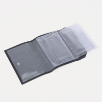 Обложка для автодокументов на кнопке, цвет чёрный