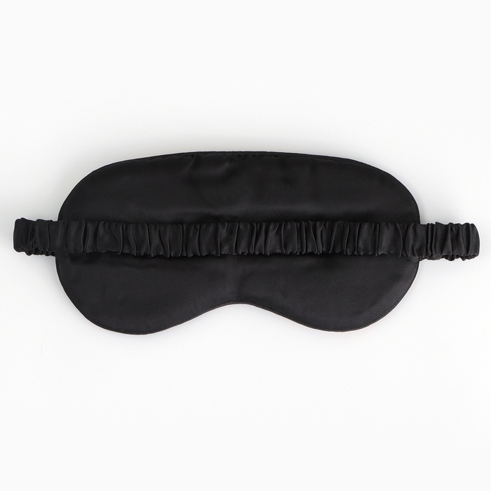 Маска шелковая для сна I love sleep, 20 х 9 см, цвет чёрный Маска шелковая для сна I love sleep, 20 х 9 см, цвет чёрный