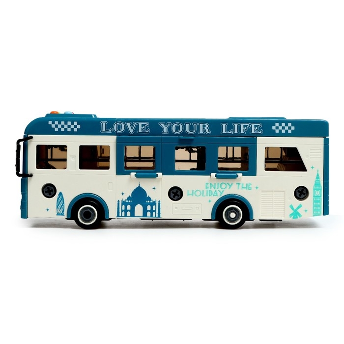 Конструктор винтовой &laquo;Автобус&raquo;, свет, звук, инерция, 42 детали