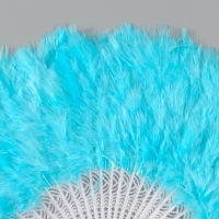 Веер пластик, перо "Голубой" h=26 см 25 лопастей 3х50х26 см Веер пластик, перо "Голубой" h=26 см 25 лопастей 3х50х26 см