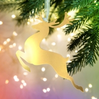 Ёлочная игрушка новогодняя &laquo;Олень&raquo;, на Новый год, 9.8 х 8.8 см.