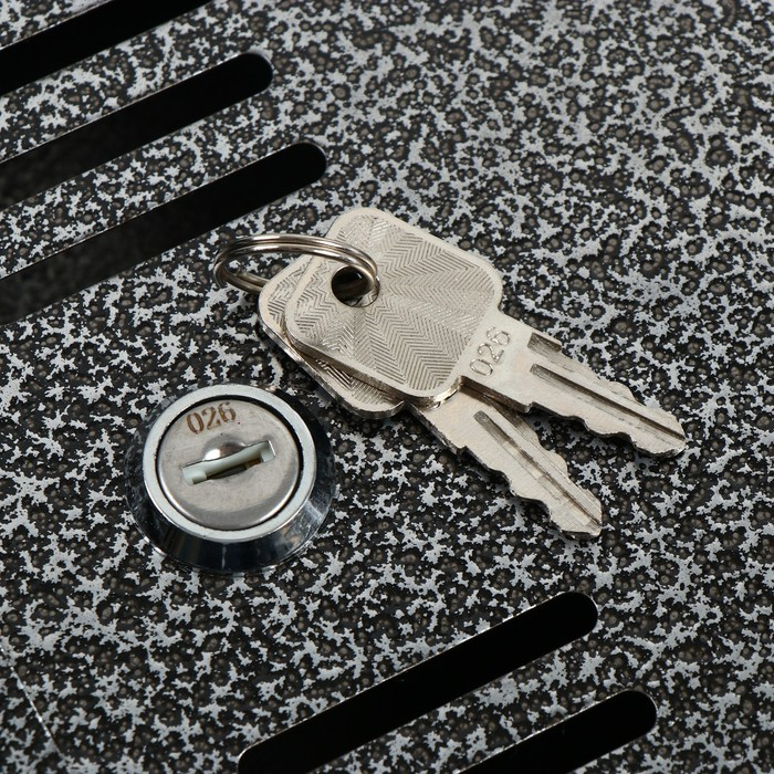 Ящик почтовый с замком, вертикальный, серебристый Ящик почтовый с замком, вертикальный, серебристый