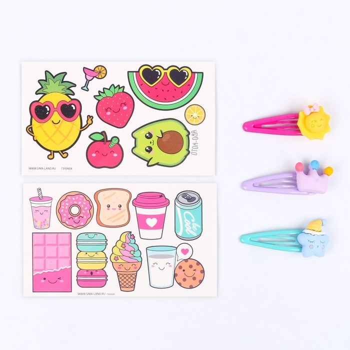 Набор с тату переводками &laquo;Фрукты&raquo;