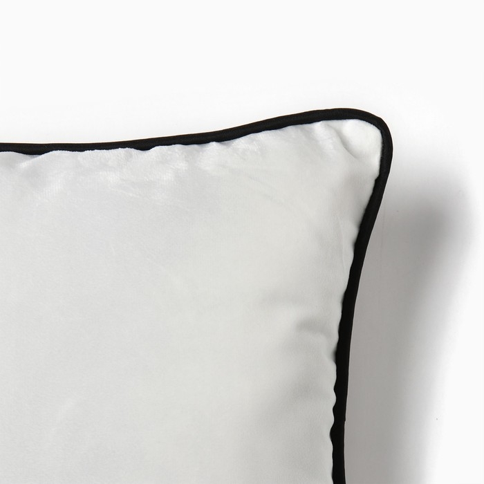 Наволочка декоративная Этель «Кант», 45х45, цвет белый, велюр (100% пэ) Наволочка декоративная Этель «Кант», 45х45, цвет белый, велюр (100% пэ)