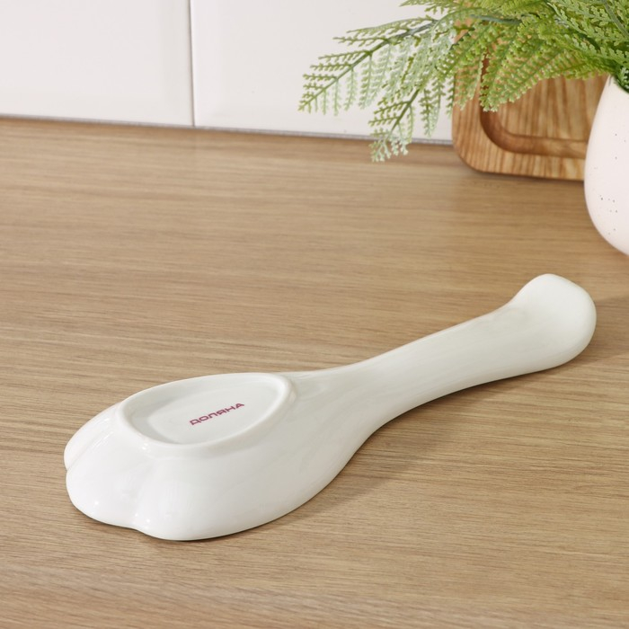 Набор аксессуаров для кухни Доляна &laquo;Уют&raquo;, 4 предмета (дозатор 300 мл, мыльница, подставка для губки, подставка для ложки), цвет белый