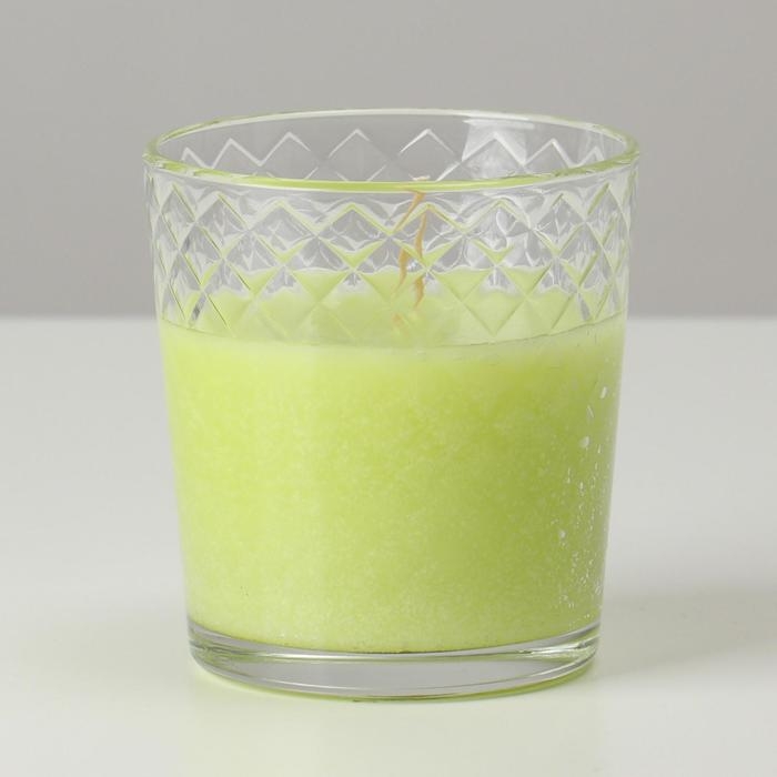 Свеча ароматическая в стакане Свеча ароматическая в стакане "Ландыш", подарочная упаковка, 8х8,5 см, 30 ч