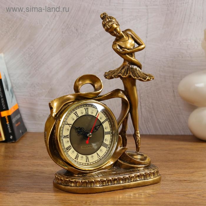 Часы настольные интерьерные каминные "Балерина", h-28 см 3940751