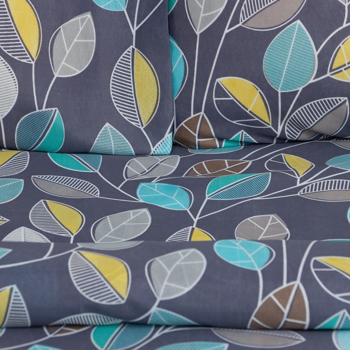 Постельное бельё 2 сп Экономь и Я &laquo;Осенний лес&raquo; 173х215см, 175х214см, 50х70см-2 шт, 60 г/м2, микрофибра