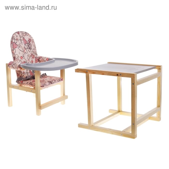 Стульчик для кормления «СТД-07», трансформер, цвет розовый, рисунок МИКС Стульчик для кормления «СТД-07», трансформер, цвет розовый, рисунок МИКС