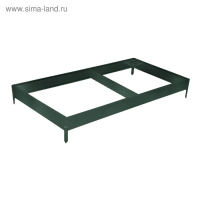 Грядка оцинкованная, 390 &times; 100 &times; 15 см, цвет зелёный мох, Greengo
