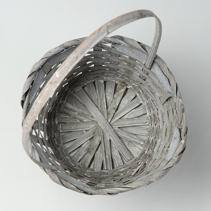 Набор корзин, 19х7,5х9,5/31 см, 22х9х11/34 см, 24х9х11,5/35 см, 3 шт, серые, бамбук Набор корзин, 19х7,5х9,5/31 см, 22х9х11/34 см, 24х9х11,5/35 см, 3 шт, серые, бамбук