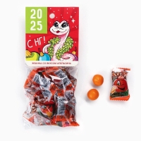 Жевательная резинка &laquo;С НГ 2025!&raquo; с начинкой и ароматом апельсина, 50 г.