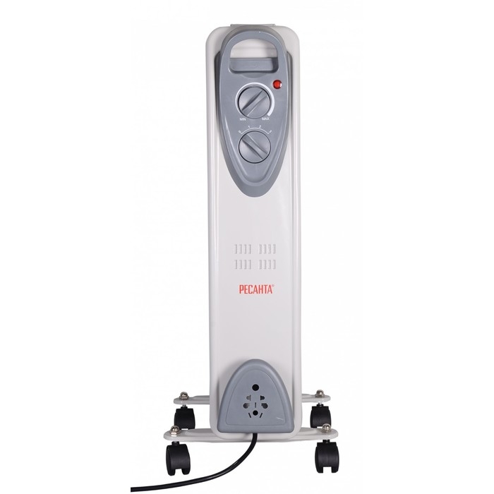 Масляный обогреватель Масляный обогреватель "Ресанта" ОМ-9Н, 2000 Вт, 9 секций, 20 м², белый