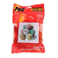 Шар латексный 12" &laquo;Образ&raquo;, пастель, 1-сторонний, 5 дизайнов, набор 25 шт.