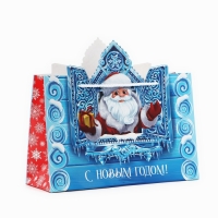 Пакет подарочный новогодний &laquo;Дед Мороз&raquo;, 30 х 26 х 10 см , Новый год