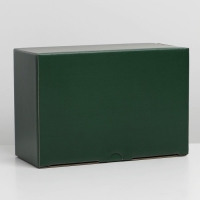 Коробка подарочная складная, упаковка, &laquo;Зелёная&raquo;, 22 х 15 х 10 см